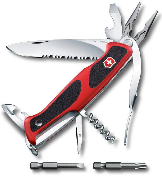 Нож перочинный Victorinox RangerGrip 174 Handyman (0.9728.WC) 130мм 17функций красный/черный карт.коробка фото 1