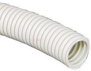 Труба ПВХ гибкая гофр. д.25мм, лёгкая с протяжкой, 25м, цвет серый фото 1