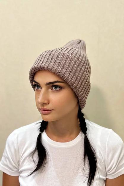 Шапка тыковка темно розовая ОПТ фото 2