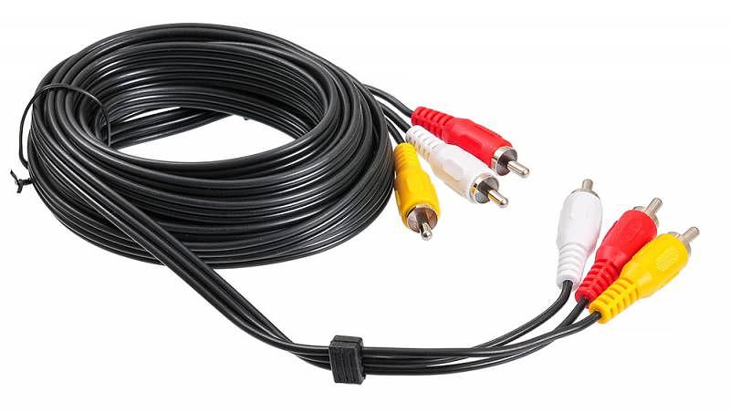 Кабель соединительный аудио-видео Buro 3хRCA (m)/3хRCA (m) 5м. черный (BAAC027-5) фото 1