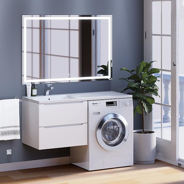 Тумба под стиральную машину Uperwood Tanos 60 см, подвесная, белый фото 4