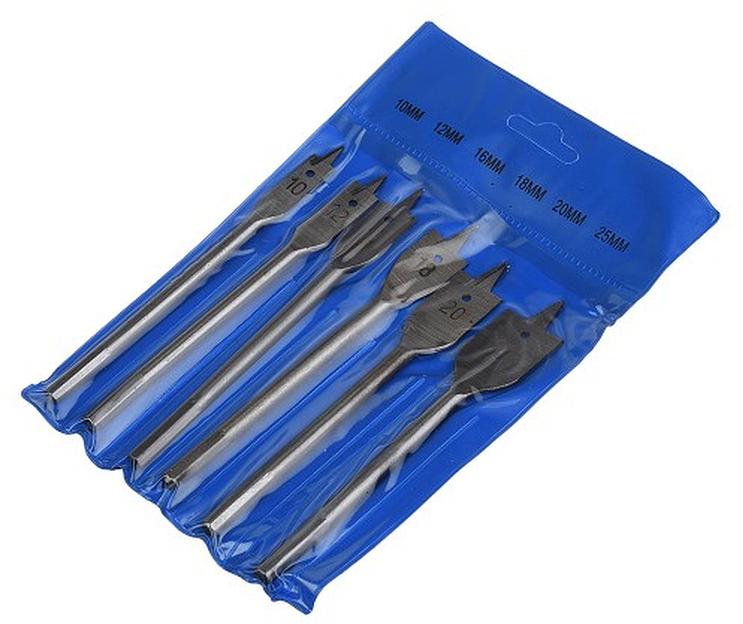 Набор перовых сверл по дереву Vertextools (10,12,16,18,20,25) фото 1