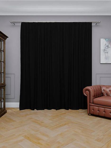 Комплект штор блэкаут, комплет 2 шт, черный, 270х300 см, опт фото 2