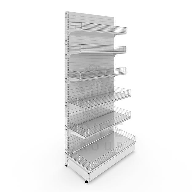 Стеллаж торговый пристенный 1250 1250x500x2250 6 полок фото 1