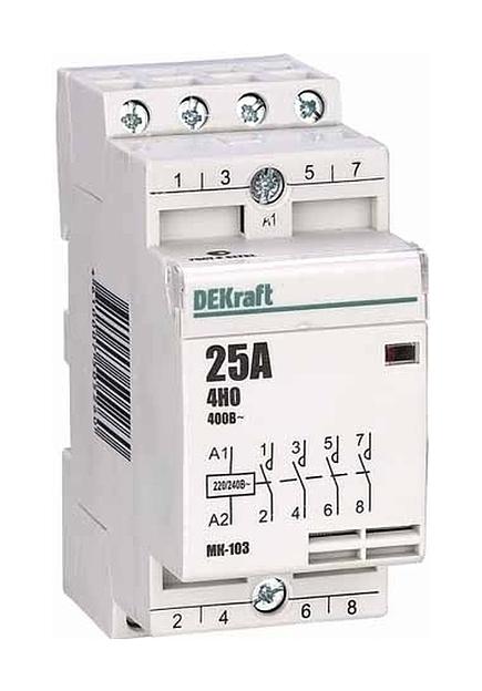 Контактор модульный 4НО 25А 230В МК-103 фото 1