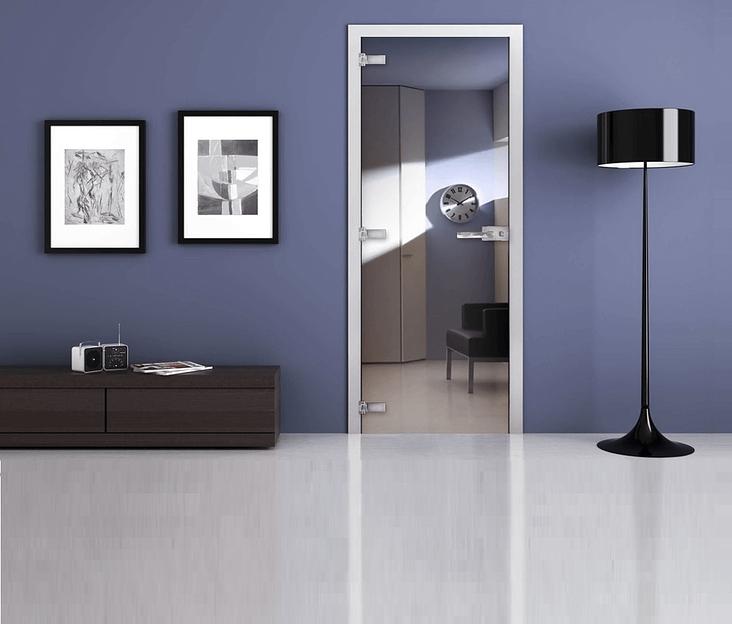 Стеклянная межкомнатная дверь с прозрачным полотном 2000х600 опт фото 1