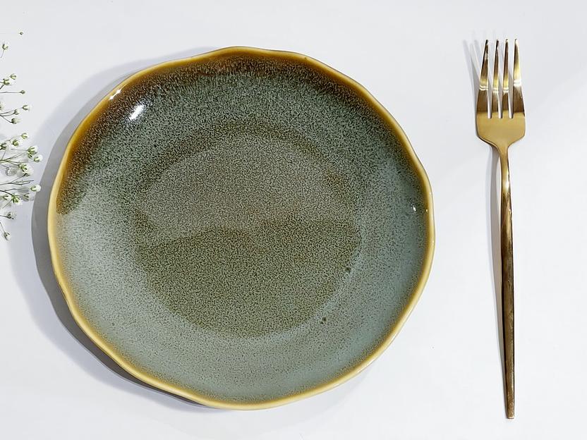 Блюдо фарфоровое 20.5 см «Green collection» SR9-001 green, опт фото 1