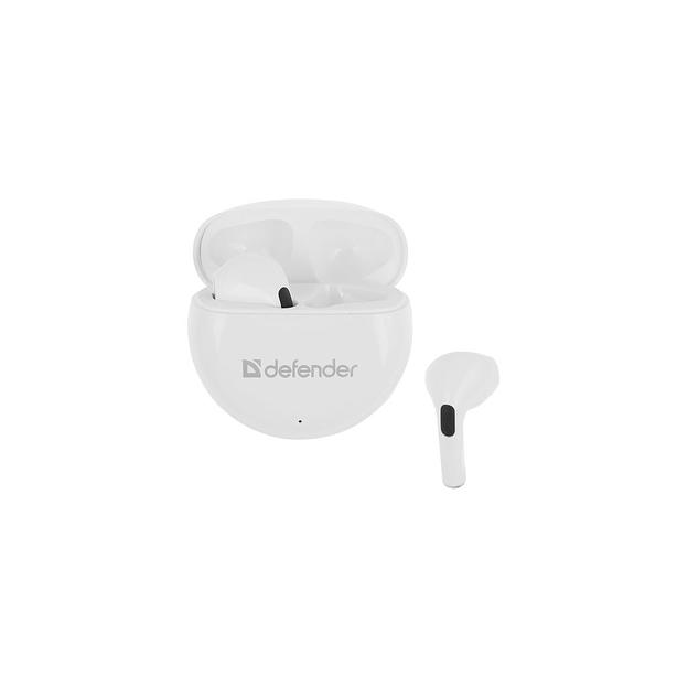 Гарнитура Defender Twins 930, для телефона, вкладыши, Bluetooth, белый [63931] фото 1