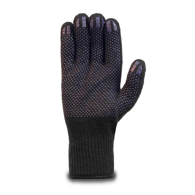 Рабочие перчатки трикотажные «Супер люкс» с ПВХ 10 класс вязки (70% хлопок, 30% полиэфир) чёрный, арт.03Т фото 2