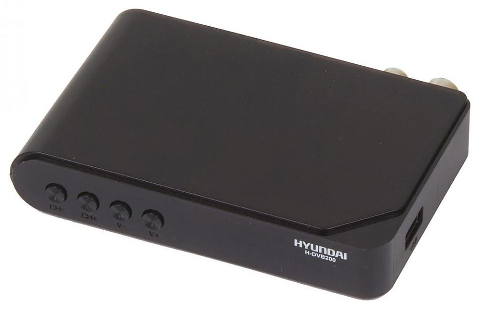 Ресивер DVB-T2 Hyundai H-DVB200 черный фото 2
