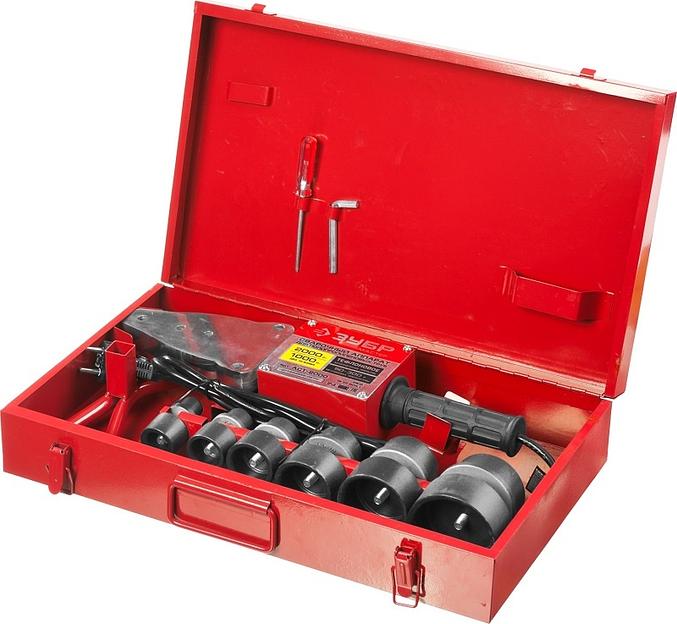 Сварочный аппарат для пластиковых труб Зубр АСТ-2000 раструбная 2кВт (кейс в комплекте) фото 6