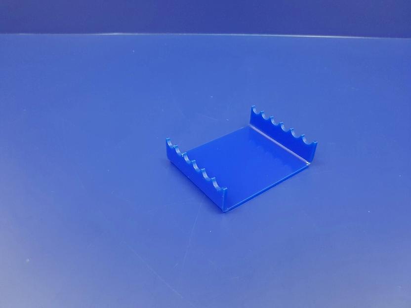 Подставка для ручек карандашей кистей 6 секции ( горизонтальное размещение, синяя) фото 3