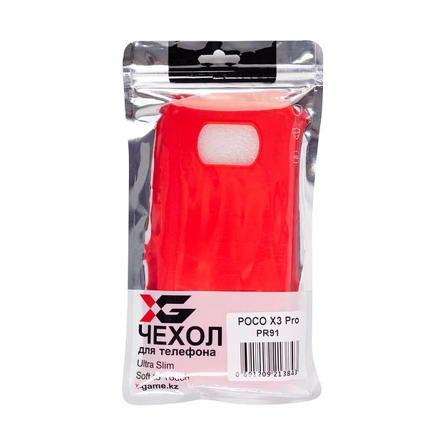 Чехол для телефона  X-Game  XG-PR91  для POCO X3/X3 Pro  TPU  Красный  пол. пакет фото 3