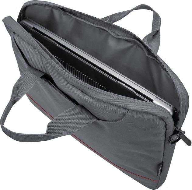 Сумка PORTCASE KCB-141GY (нейлон, серая до 15,6") фото 4