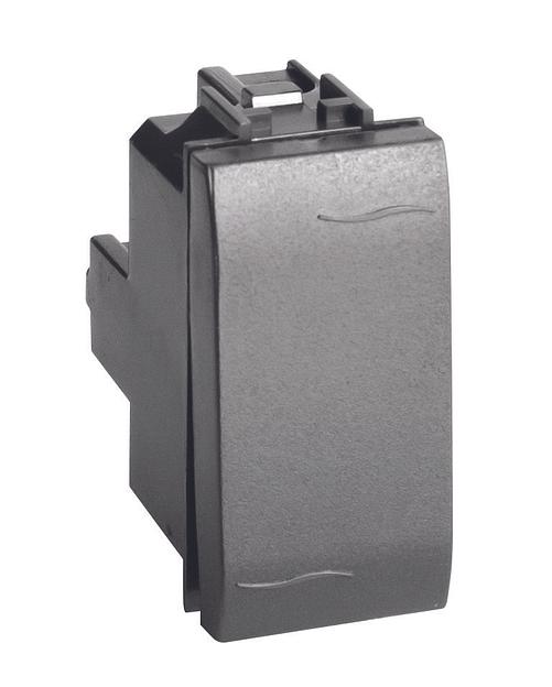 Выключатель, черный, 1мод. фото 1