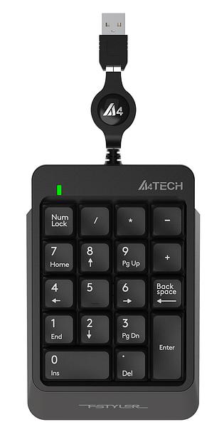 Числовой блок A4Tech Fstyler FK13 серый USB slim для ноутбука фото 1