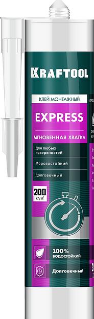 KRAFTOOL EXPRESS, 310мл прозрачный, монтажный клей экспресс хватка (41347) фото 1