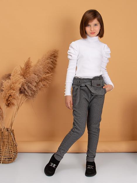 Брюки для девочки Соль&Перец серый, арт.SP24120 ОПТ фото 4