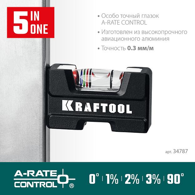 KRAFTOOL A-RATE CONTROL, 5 в 1, компактный магнитный уровень (34787) фото 3