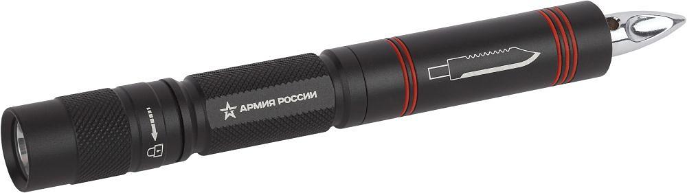 Фонарь аккумуляторный Эра MB-603 Армия России Кастет черный 1.5Вт лам.:светодиод. AAx1 (Б0030196) фото 1