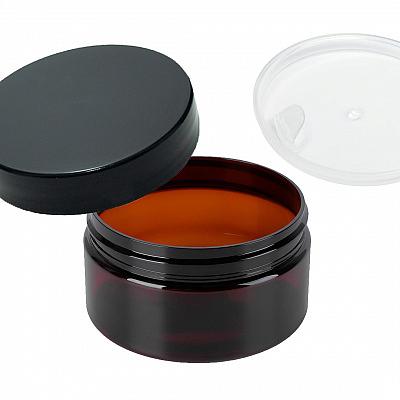 Банка коричневая 200 мл с крышкой и отсекателем, Опт фото 2