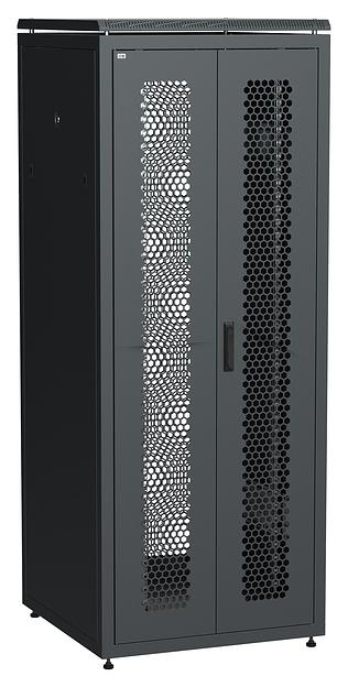 Шкаф распределительный ITK (LN05-42U88-P2P-SBZ) 42U 800x800мм пер.дв.перфор.2ств. задн.дв.перфор. 2 бок.пан. черный фото 1