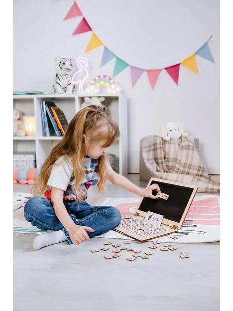 Деревянный ноутбук «Учим буквы и цифры» Art Plywood жёлтый, опт фото 5