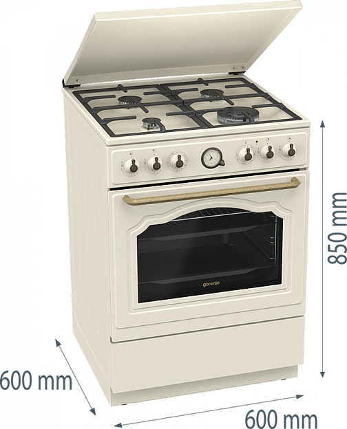 Комбинированная плита GKS6C71CLI 745447 GORENJE фото 3