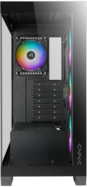 Корпус Azza COVE черный без БП ATX 4x120mm 1xUSB2.0 1xUSB3.0 1xUSB3.1 audio bott PSU фото 2