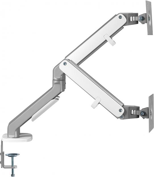 Кронштейн для мониторов Ultramounts UM735SIL серый/серебристый 17"-27" макс.7кг крепление к столешнице поворот и наклон фото 4