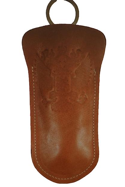 Ключница из натуральной кожи, коричневый фото 1