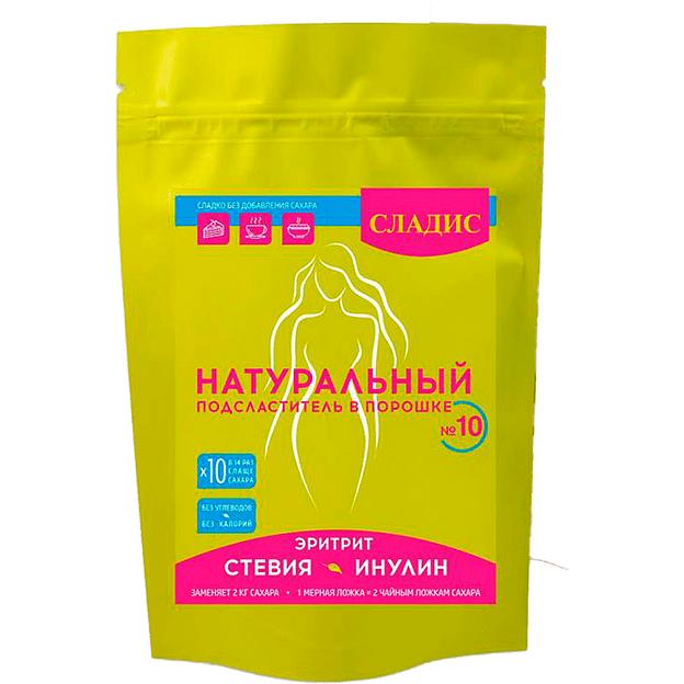 Подсластитель «Сладис» без калорий со стевией 200 г порошок ОПТ фото 1