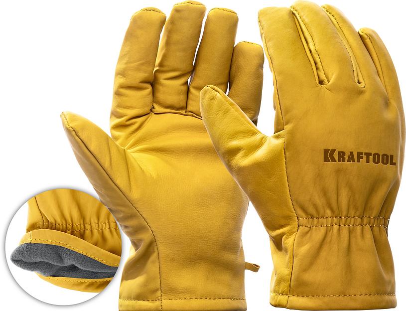 KRAFTOOL EXTREM, XL (10) кожаные рабочие перчатки (1136-XL) фото 1