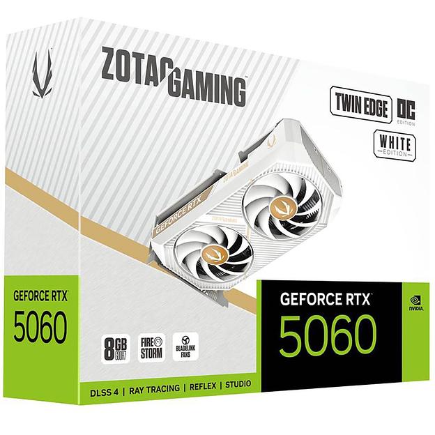 Видеокарта Zotac RTX5060 TWIN EDGE OC WHITE ED 8GB GDDR7 128bit 3xDP HDMI 2FAN MEDIUM PACK фото 8
