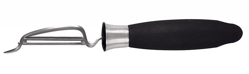 Овощечистка 19 см. с плавающим лезвием, черная нерж. с прорезин. ручкой Icel /1/4/ фото 1