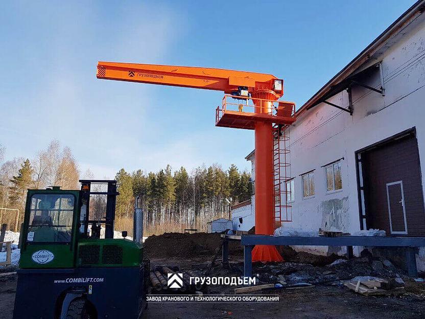 Кран консольный поворотный на колонне фото 5