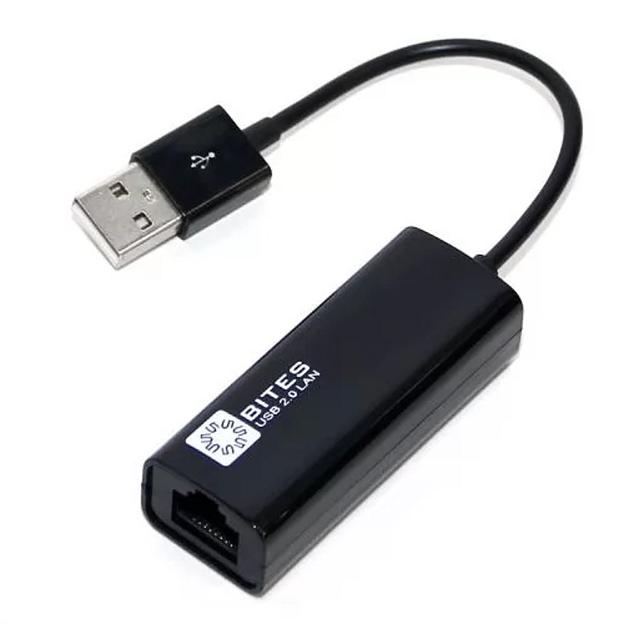 5bites UA2-45-02BK Кабель-адаптер USB2.0 -> RJ45 10/100 Мбит/с, 10см фото 1