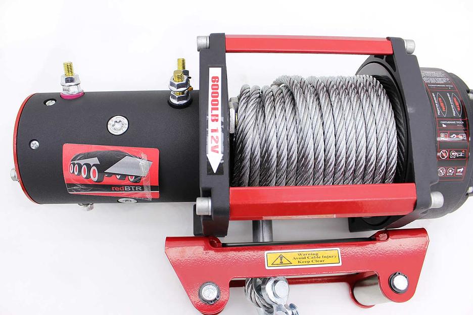 Лебедка автомобильная 12В 6000 lbs стальная ОПТ фото 3