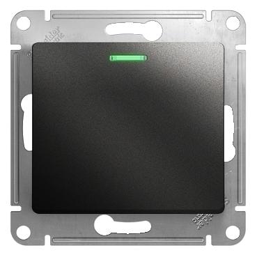 Systeme electric GSL000713 GLOSSA 1-клавишный ВЫКЛЮЧАТЕЛЬ с подсветкой, сх.1а, 10АХ, механизм, АНТРАЦИТ фото 3