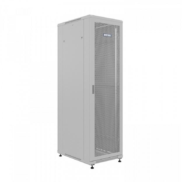 NTSS Шкаф напольный универсальный серверный NTSS R 18U 600х800мм, 4 профиля 19, двери перфорированная и сплошная металл, боковые стенки съемные, регулируемые опоры, разобранный, серый RAL 7035 NTSS-R1 фото 1
