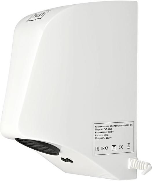 Сушилка для рук Puff 8809 850Вт белый фото 4