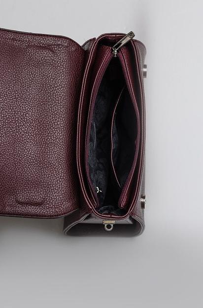 Женская стильная сумка тёмно-бордовая опт фото 5