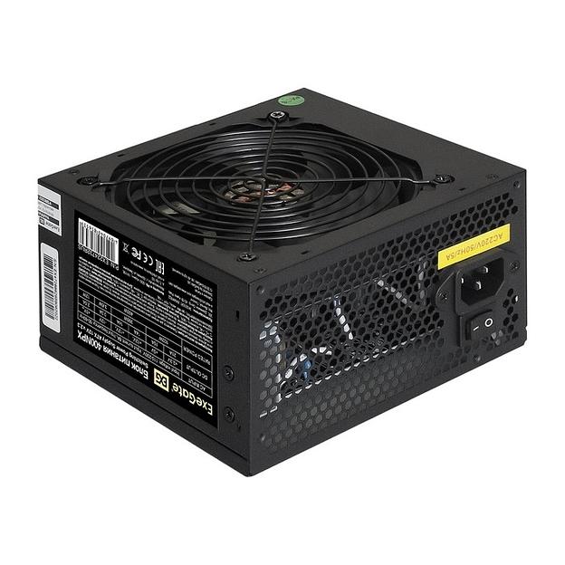 Exegate EX224732RUS-PC Блок питания 400W ExeGate 400NPX (ATX, PC, 12cm fan, 24pin, 4pin, PCIe, 3xSATA, 2xIDE, black, кабель 220V в комплекте) фото 1