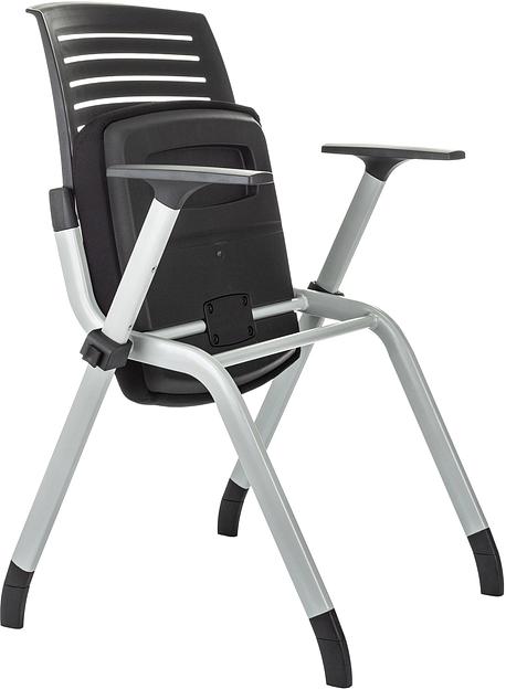 Стул Бюрократ X-Click черный на ножках металл серый фото 6