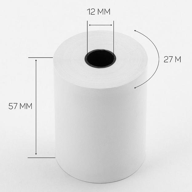 Кассовая термолента 57мм 27м для эвотора - 21 рул фото 1