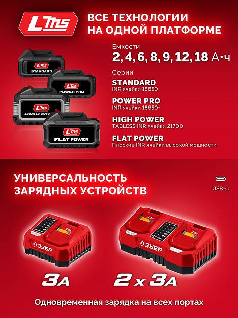 ЗУБР 20 В, 2.0 А·ч, аккумулятор LMS (АКБ-20-2) фото 9