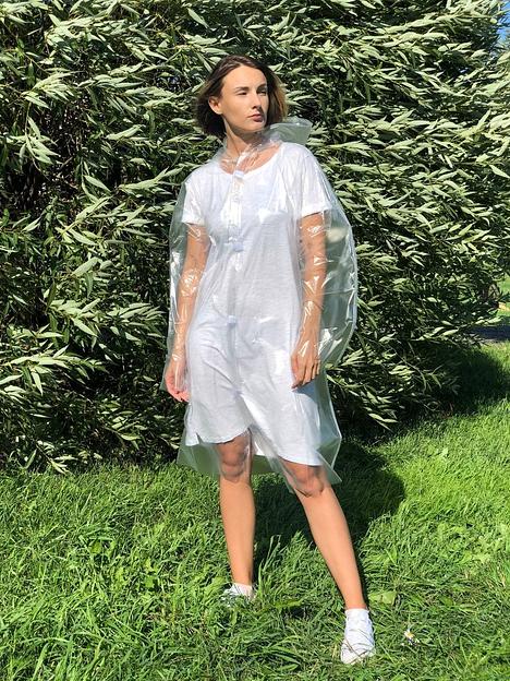 Плащ-дождевик с капюшоном ZRC длинный, плёнка фото 4