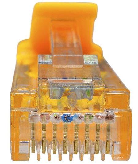 Патч-корд Suprlan 10-0161 UTP RJ-45 вил.-вилка RJ-45 кат.5E 0.5м желтый LSZH 0.483AWG фото 2