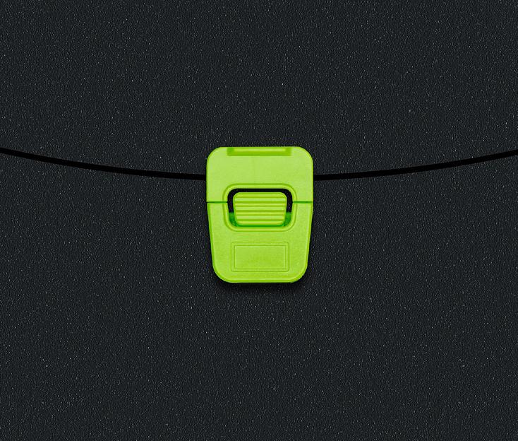 Портфель Бюрократ Black Opal BLPP01LETT 1 отдел. A4 пластик 0.7мм черный/салатовый фото 4