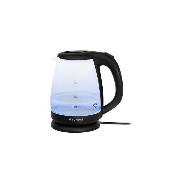 Чайник электрический Hyundai HYK-G1001, 2200Вт, черный фото 1